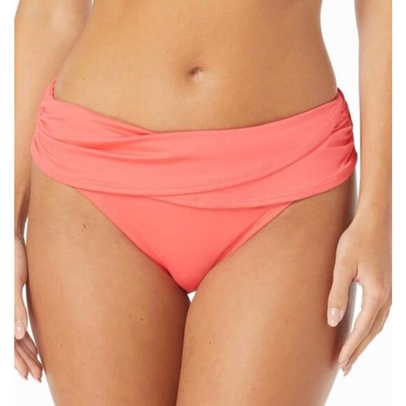 Vince Camuto Watermelon Draped High Waist Bikini Bottom S NWT - Picture 1 of 3